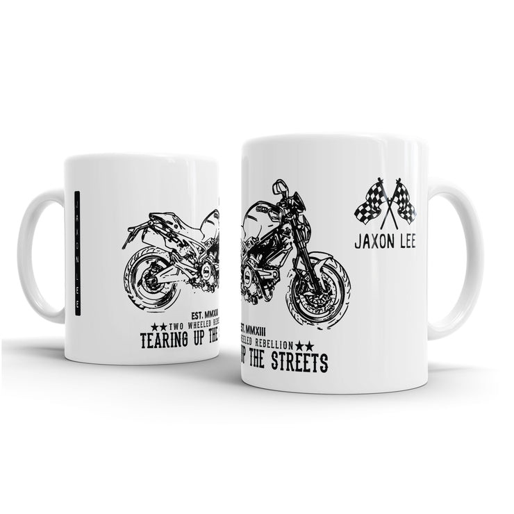 JL Illustration For A Ducati Monster 696 Motorbike Fan – Gift Mug