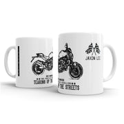 JL Illustration For A Ducati Monster 821 STRIPE Motorbike Fan – Gift Mug