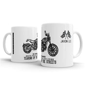 JL Illustration For A Ducati Scrambler Full Throttle Motorbike Fan – Gift Mug