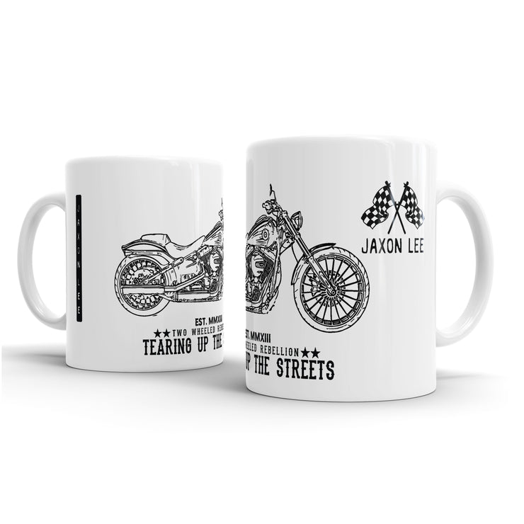 JL Art Mug aimed at fans of Harley Davidson Breakout Motorbike