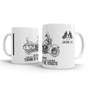 JL Art aimed at fans of Harley Davidson Heritage Softail Classic Motorbike – Gift Mug