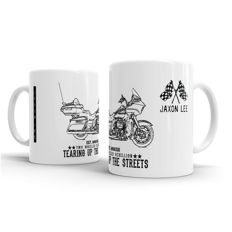 JL Art Mug aimed at fans of Harley Davidson Road Glide Ultra Motorbike