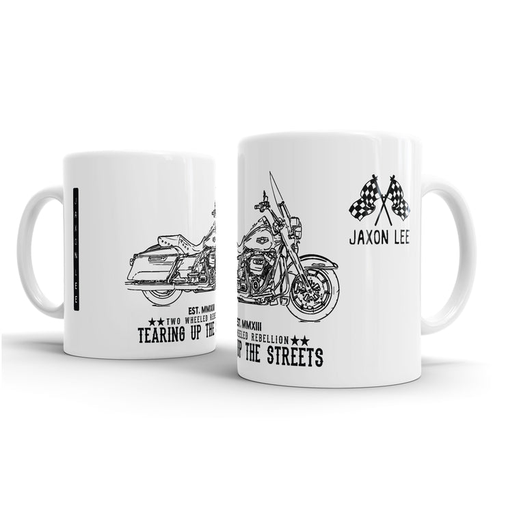 JL Art Mug aimed at fans of Harley Davidson Road King Motorbike