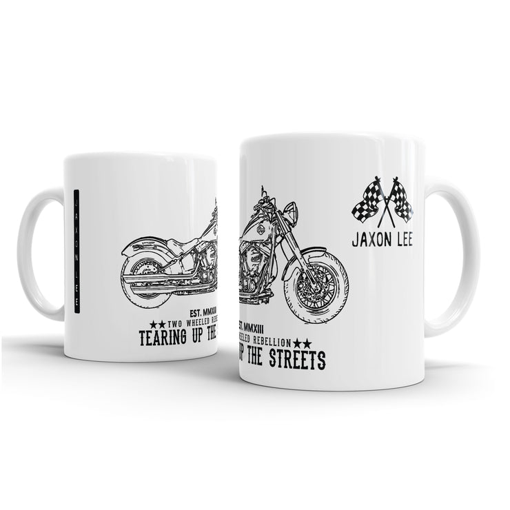 JL Art Mug aimed at fans of Harley Davidson Softail Slim Motorbike