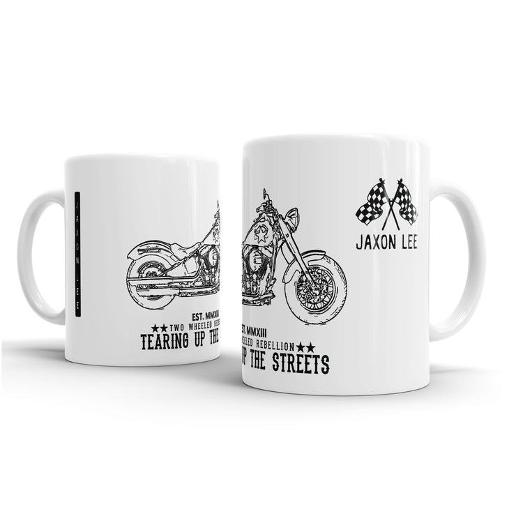 JL Art Mug aimed at fans of Harley Davidson Softail Slim S Motorbike