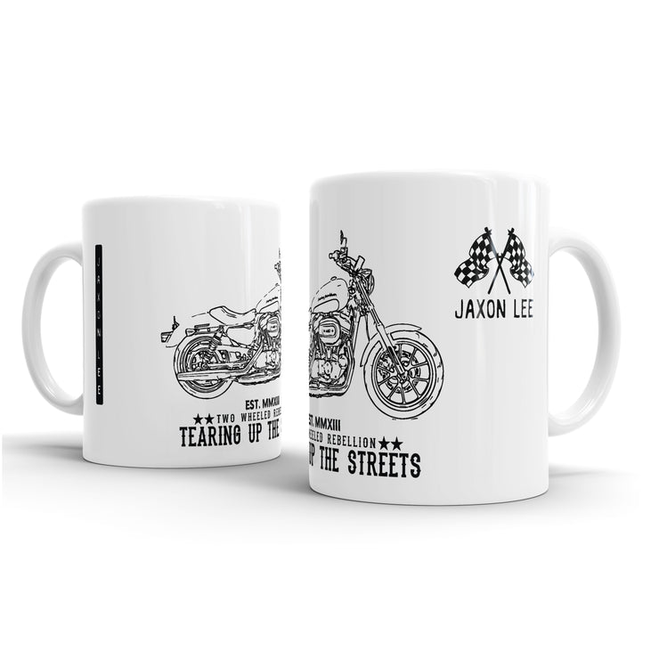 JL Art Mug aimed at fans of Harley Davidson SuperLow Motorbike