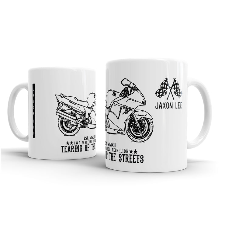 JL Illustration For A Honda CBR1100XX BLACKBIRD Motorbike Fan – Gift Mug