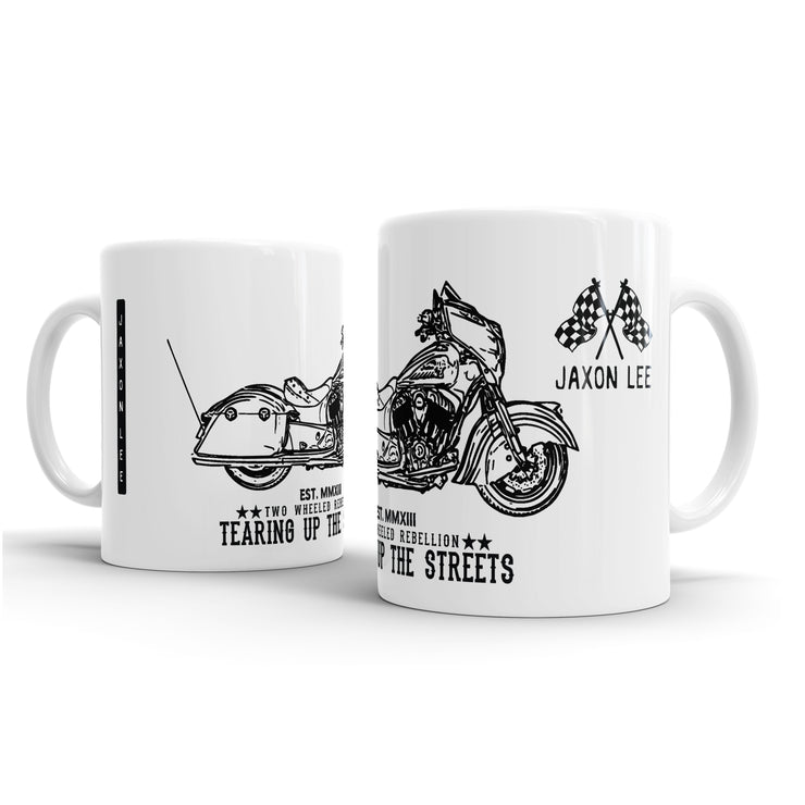 JL Illustration For A Indian Chieftain Dark Horse Motorbike Fan – Gift Mug