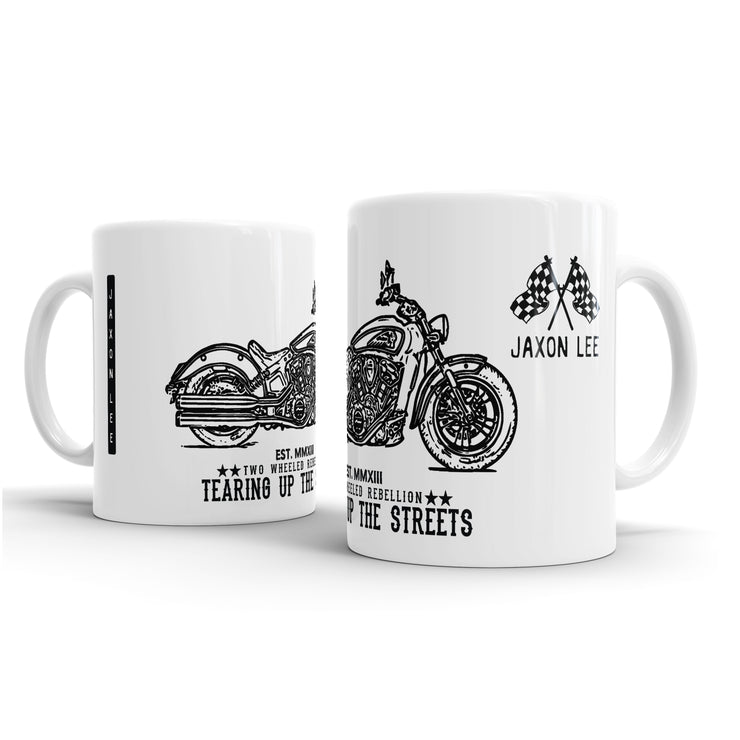 JL Illustration For A Indian Scout Motorbike Fan – Gift Mug