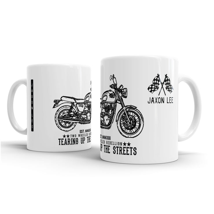 JL Art Mug aimed at fans of Triumph Bonneville T100 Motorbike