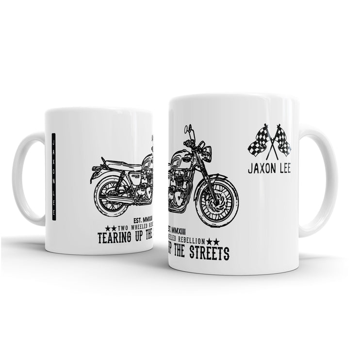 JL Art Mug aimed at fans of Triumph Bonneville T120 Black Motorbike