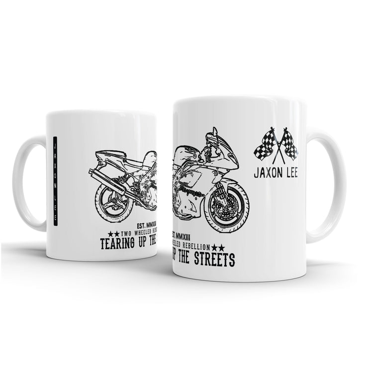 JL Triumph Daytona 995i Motorbike Illustration – Gift Mug