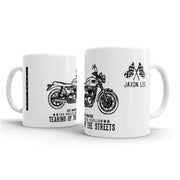JL Triumph Street Bonneville T100 Black Motorbike Illustration – Gift Mug