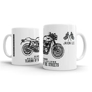 JL Triumph Thruxton 1200 Motorbike Illustration – Gift Mug