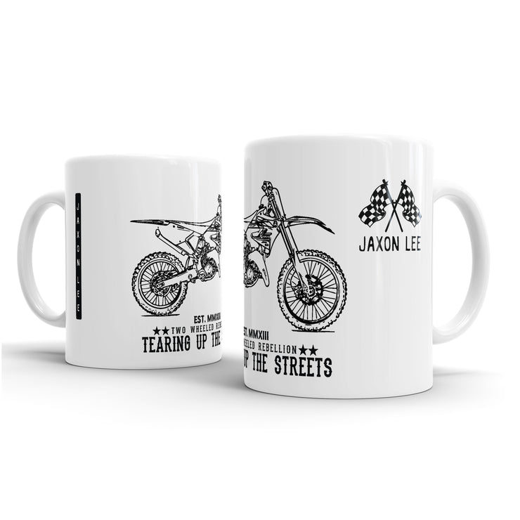 JL Illustration For A Yamaha YZ125 2017 Motorbike Fan – Gift Mug