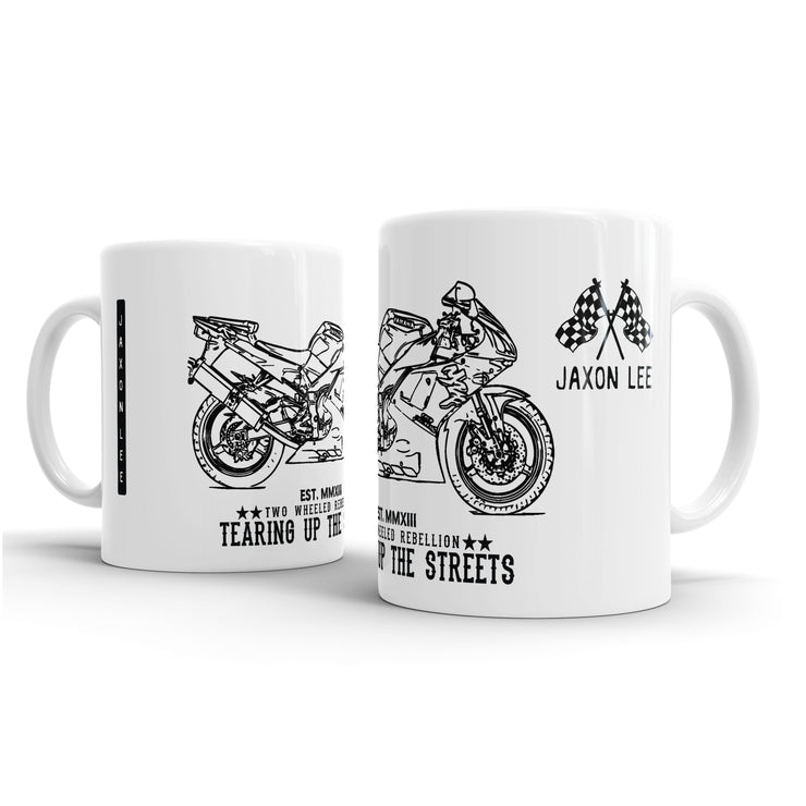 JL Illustration Yamaha YZF-R1 2001 Motorbike Fan – Gift Mug