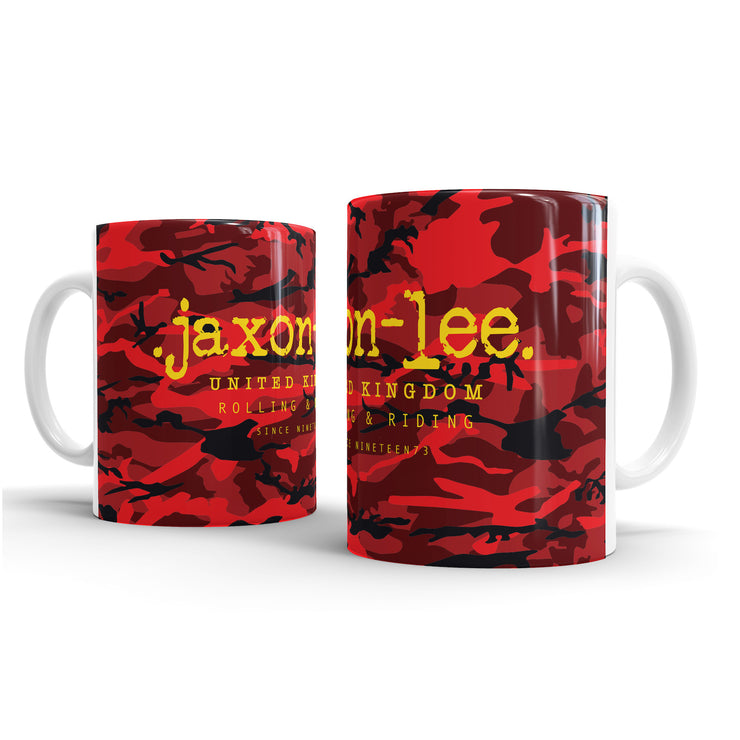 Red Camouflage Yellow R&R Jaxon Lee Logo – Mug