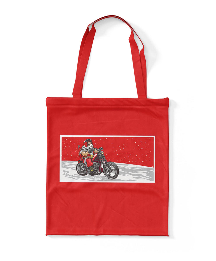 JL Christmas Wishes - Santa Claus - Motorcycle Fan Gift Tote Bag