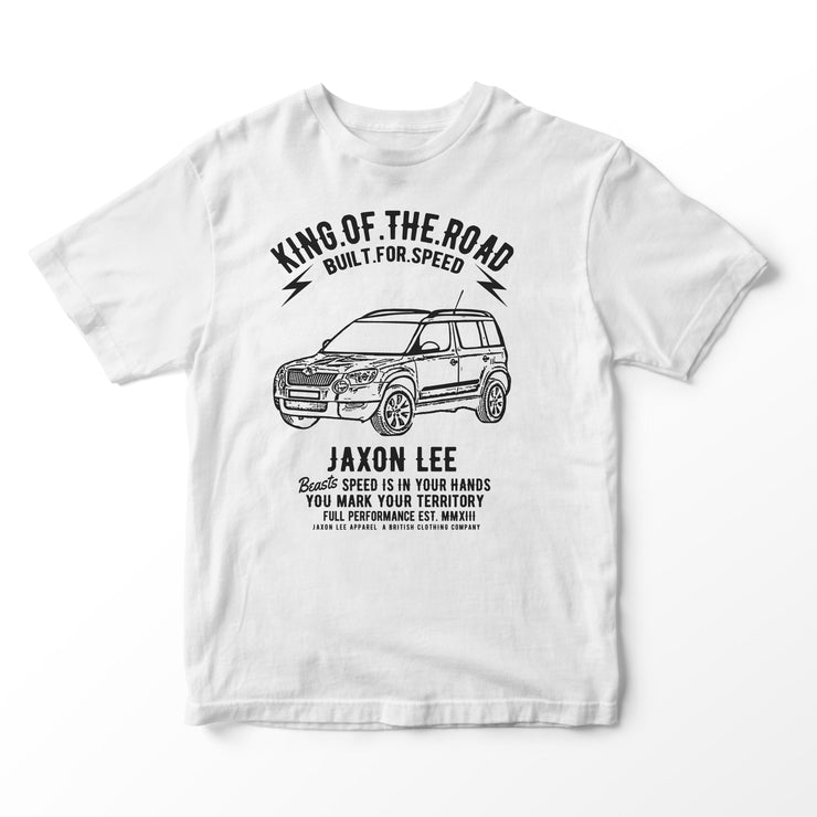 JL King Illustration for a Skoda Yeti Motorcar fan T-shirt