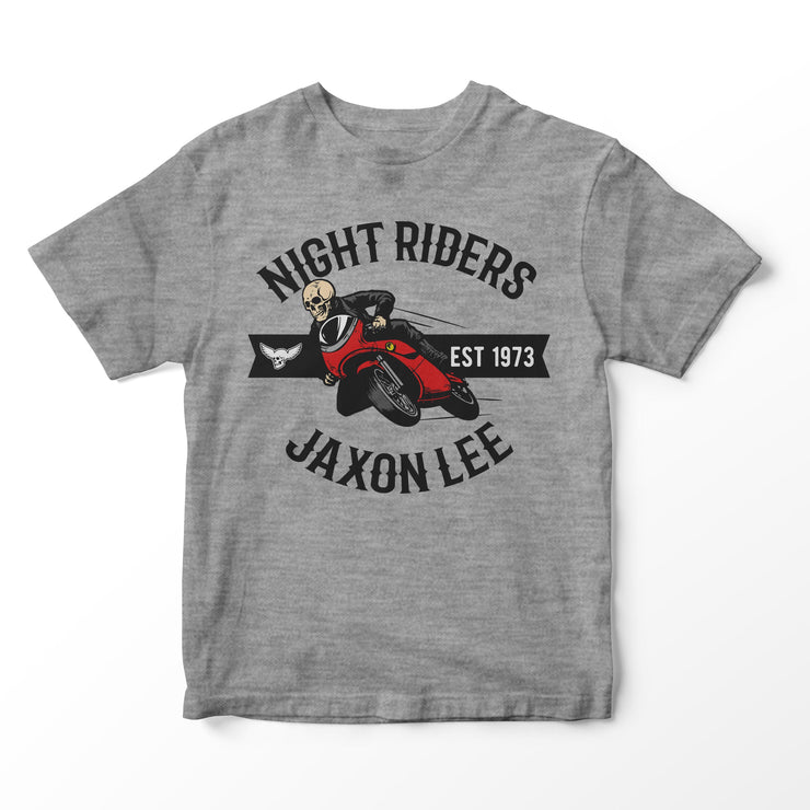 Jaxon Lee Night Riders - Skull Rider Coloured Print - T-shirt
