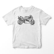 JL Illustration For A Ducati Superbike 888 Motorbike Fan T-shirt