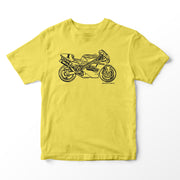 JL Illustration For A Ducati Superbike 888 Motorbike Fan T-shirt