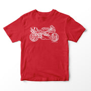 JL Illustration For A Ducati Superbike 888 Motorbike Fan T-shirt