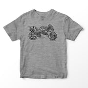 JL Illustration For A Ducati Superbike 888 Motorbike Fan T-shirt