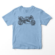 JL Illustration For A Ducati Superbike 888 Motorbike Fan T-shirt