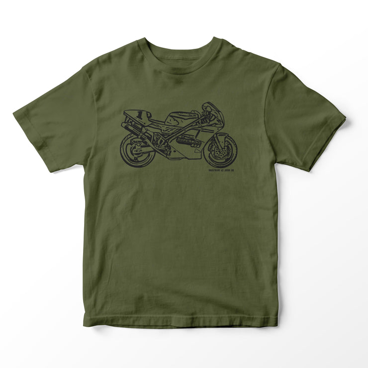 JL Illustration For A Ducati Superbike 888 Motorbike Fan T-shirt