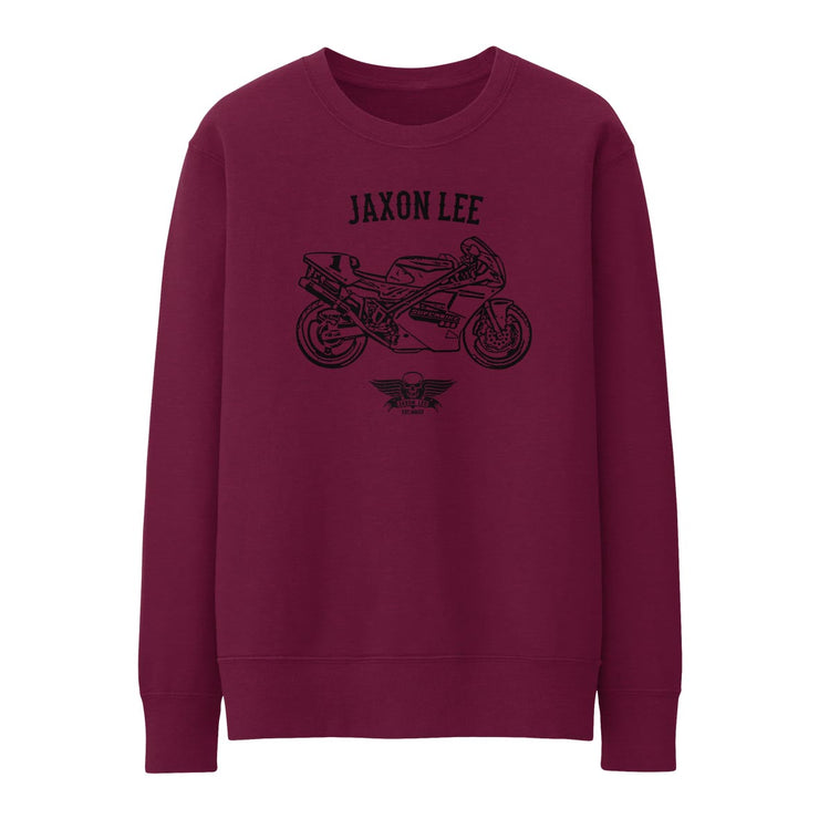 JL Basic Illustration for a Ducati Superbike 888 Motorbike fan Jumper