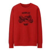 JL Basic Illustration for a Ducati Superbike 888 Motorbike fan Jumper