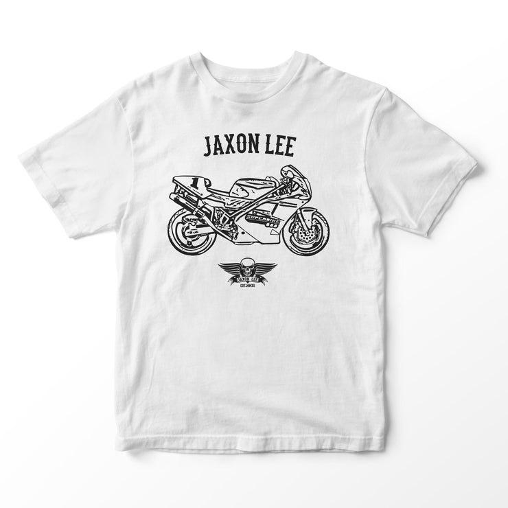 JL Basic Illustration for a Ducati Superbike 888 Motorbike fan T-shirt