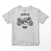 JL Basic Illustration for a Ducati Superbike 888 Motorbike fan T-shirt