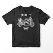 JL Basic Illustration for a Ducati Superbike 888 Motorbike fan T-shirt