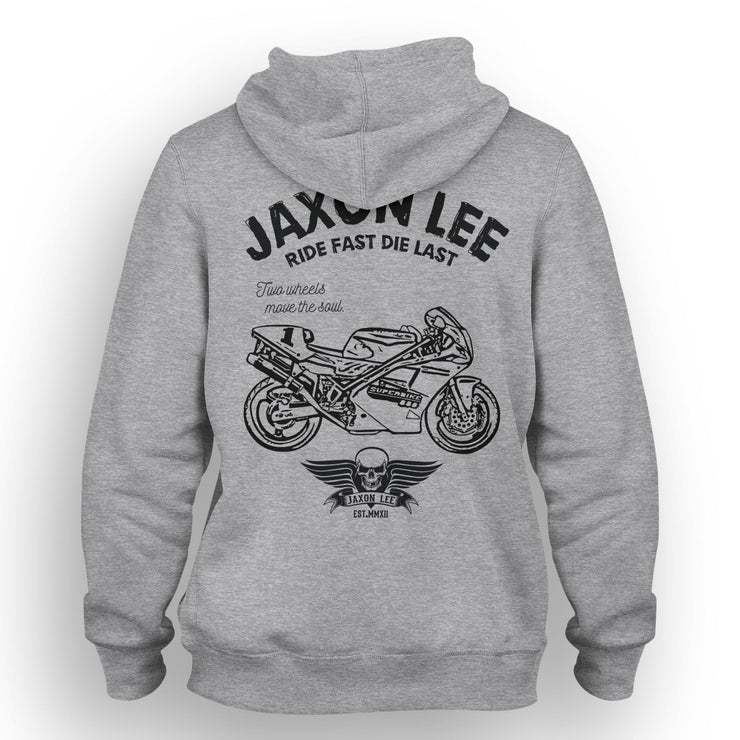 JL Ride Illustration For A Ducati Superbike 888 Motorbike Fan Hoodie