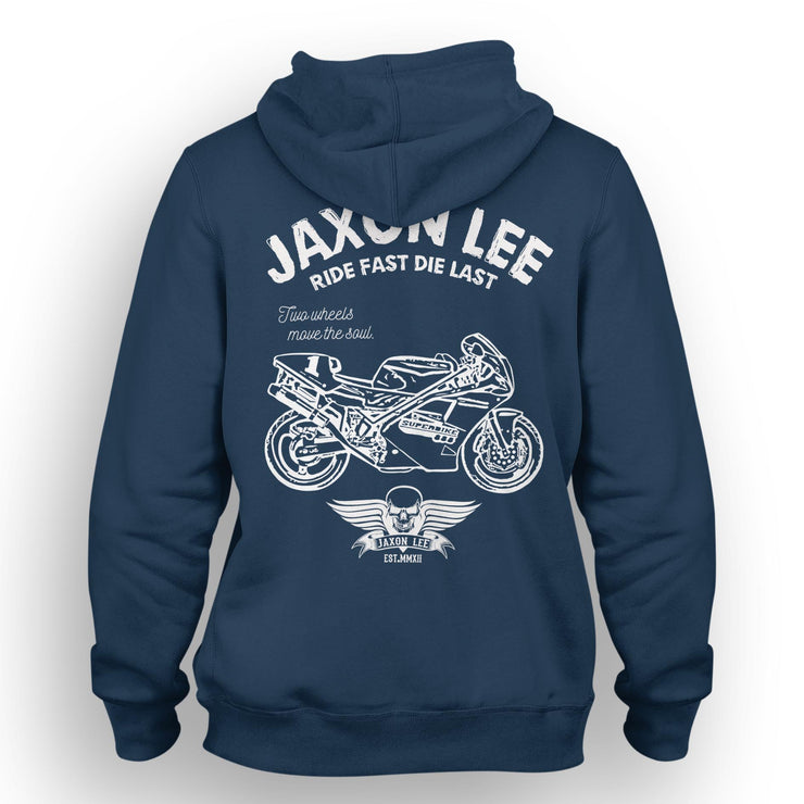 JL Ride Illustration For A Ducati Superbike 888 Motorbike Fan Hoodie