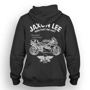 JL Ride Illustration For A Ducati Superbike 888 Motorbike Fan Hoodie