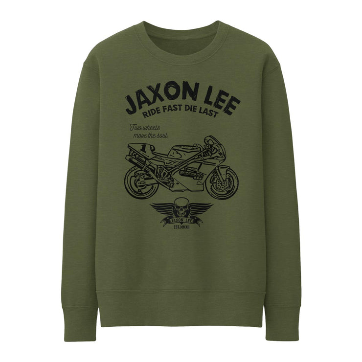 JL Ride Illustration for a Ducati Superbike 888 Motorbike fan Jumper