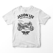 JL Ride Illustration for a Ducati Superbike 888 Motorbike fan T-shirt