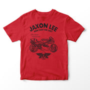 JL Ride Illustration for a Ducati Superbike 888 Motorbike fan T-shirt