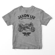 JL Ride Illustration for a Ducati Superbike 888 Motorbike fan T-shirt