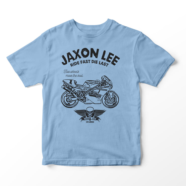 JL Ride Illustration for a Ducati Superbike 888 Motorbike fan T-shirt