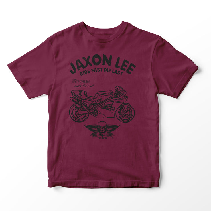 JL Ride Illustration for a Ducati Superbike 888 Motorbike fan T-shirt