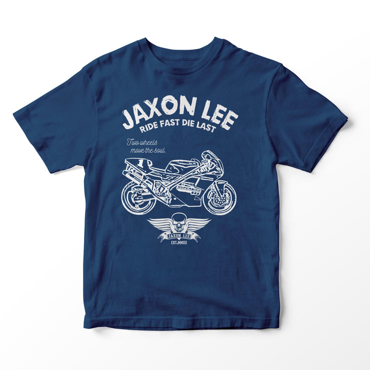 JL Ride Illustration for a Ducati Superbike 888 Motorbike fan T-shirt