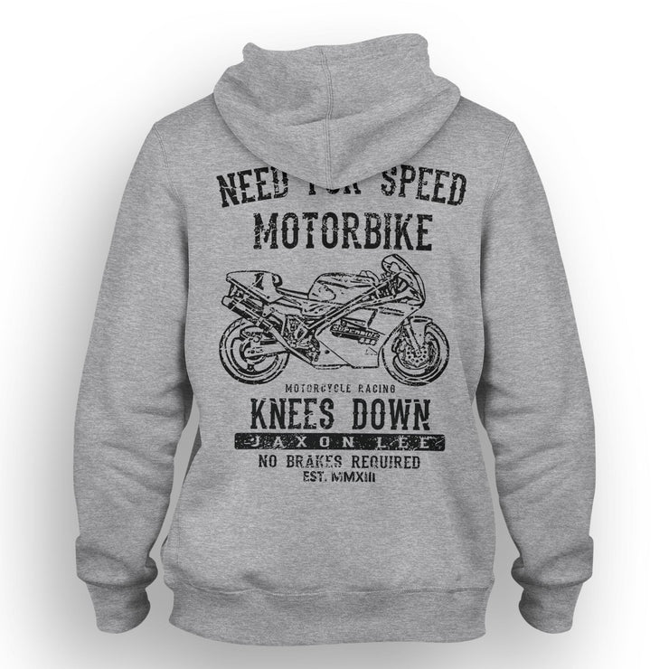 JL Speed Illustration For A Ducati Superbike 888 Motorbike Fan Hoodie