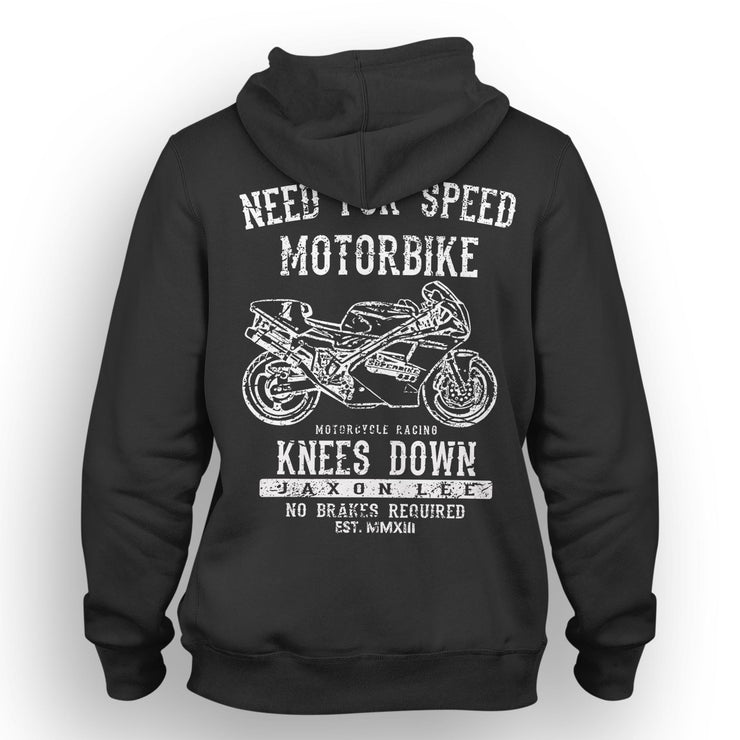 JL Speed Illustration For A Ducati Superbike 888 Motorbike Fan Hoodie