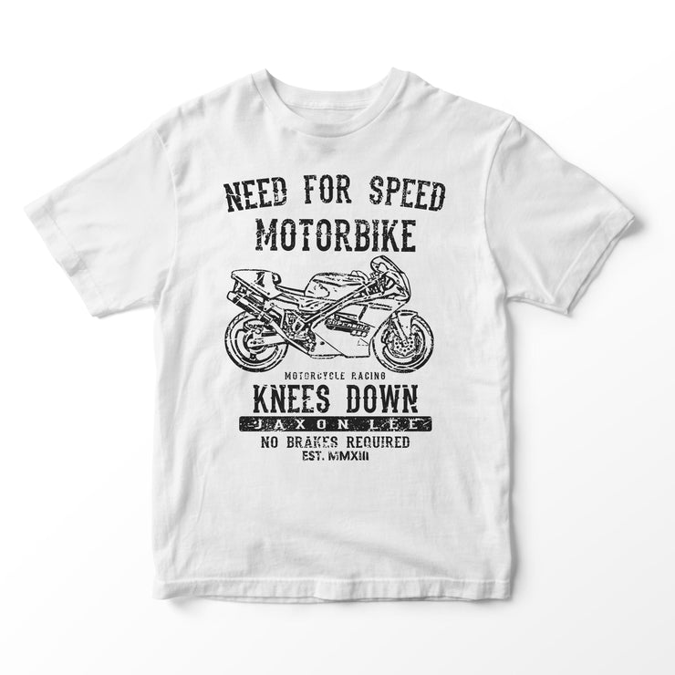 JL Speed Illustration for a Ducati Superbike 888 Motorbike fan T-shirt