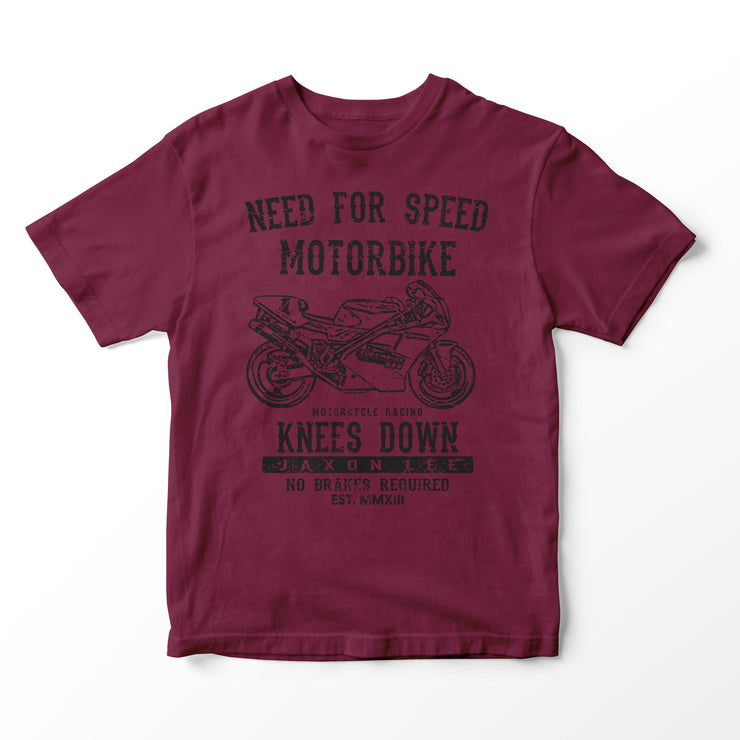 JL Speed Illustration for a Ducati Superbike 888 Motorbike fan T-shirt