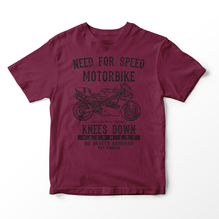 JL Speed Illustration for a Ducati Superbike 888 Motorbike fan T-shirt